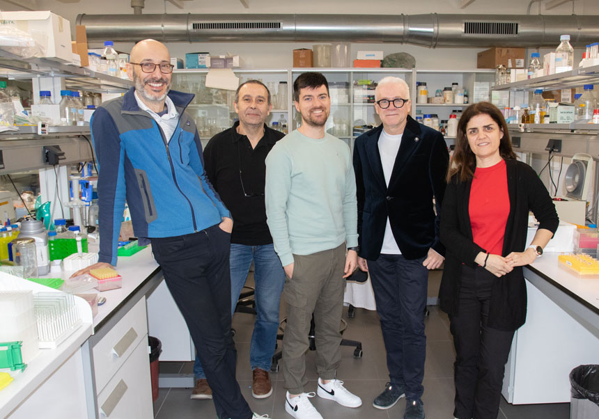 Luis Martínez-Gil, Manuel Sánchez del Pino, Brayan Grau, Ismael Mingarro and Mª Jesús García-Murria. Photo: Francisco Pérez Sánchez.